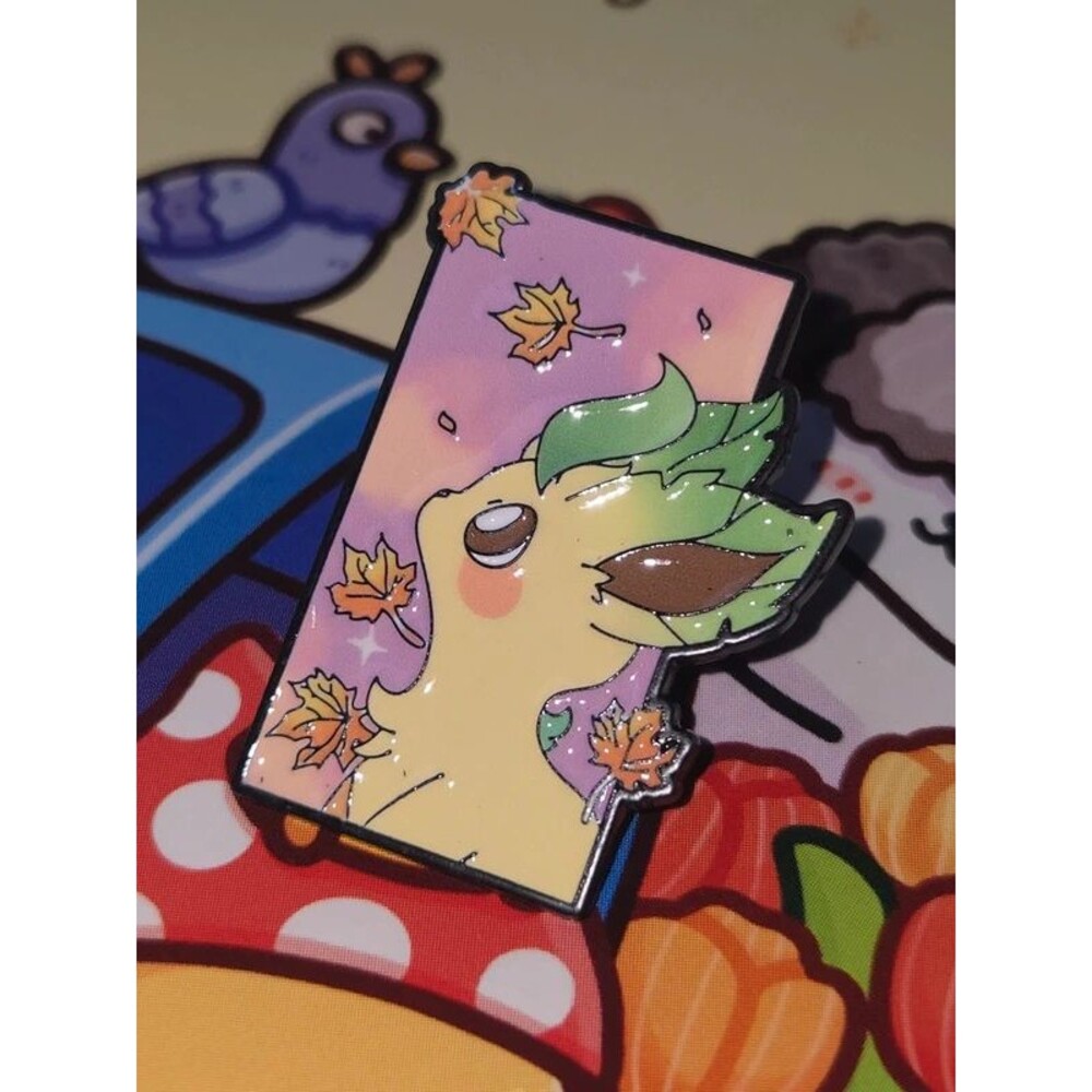 Pokemon enamel pin Leafeon collectors accessories women's items anime